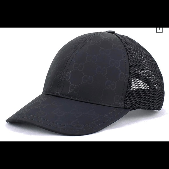Gucci Other - Gucci GG Nylon Coated Baseball Hat, Black